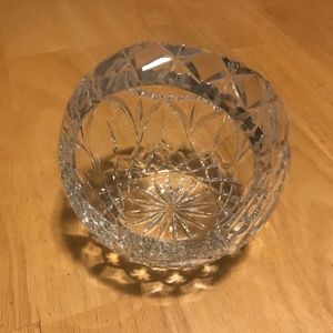 Vintage and collectible crystal dish with handle
